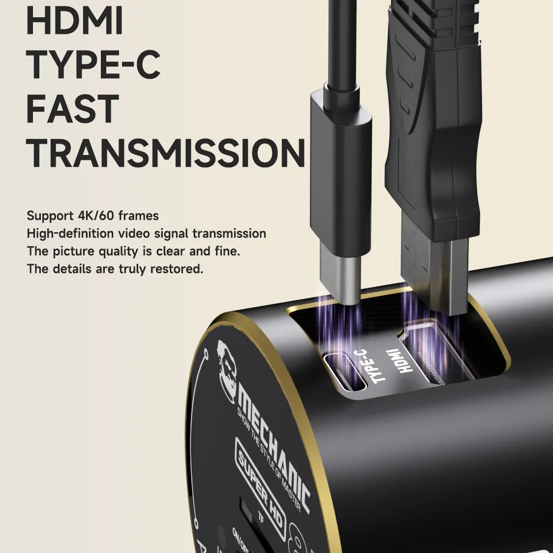 ميكانيكي MOS 8K مجهر صناعي HD كاميرا سوني IMX678 1/1.8 ''مستشعر HDMI/TypeC نقل عالي السرعة إخراج صور الفيديو #5