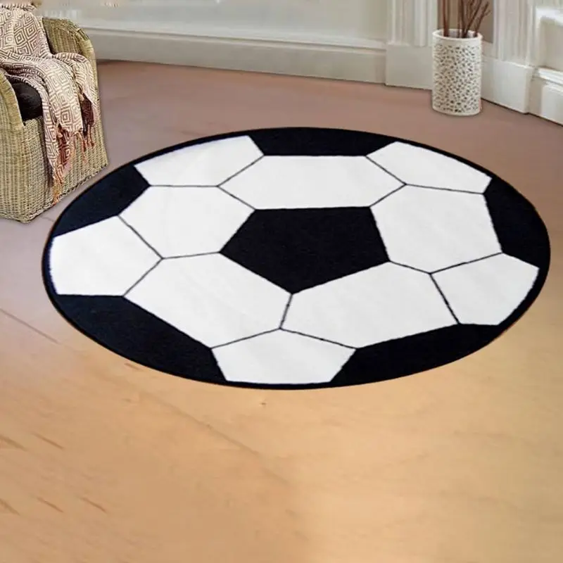 Round Ball Rug Football Basketball Children Bedroom Carpet Living Room Rugs Computer Chair Floor Mat Mode Area Rug