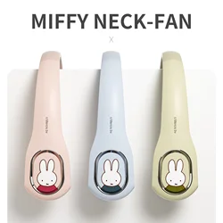 Miffy x mipow-アウトドアスポーツ用の吊り下げネックネックファンポータブル,ネックネックレスファン,夏の換気