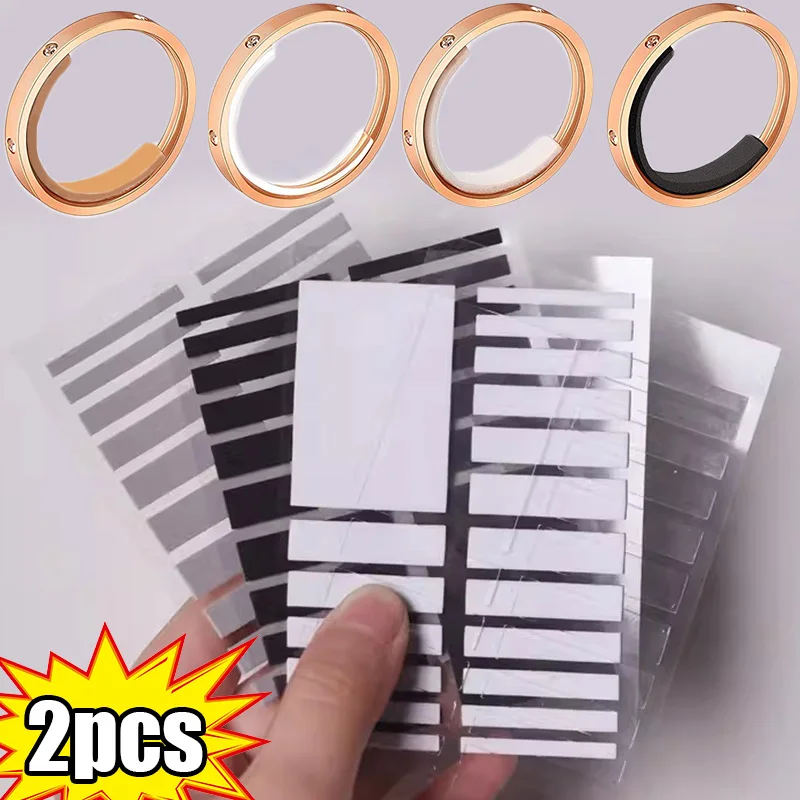 

2pcs Jewelry Tools For Any Rings Size Adjust Stickers Silicone Clear Big Size Ring Invisible Fixed Tightener Reducer Resizing