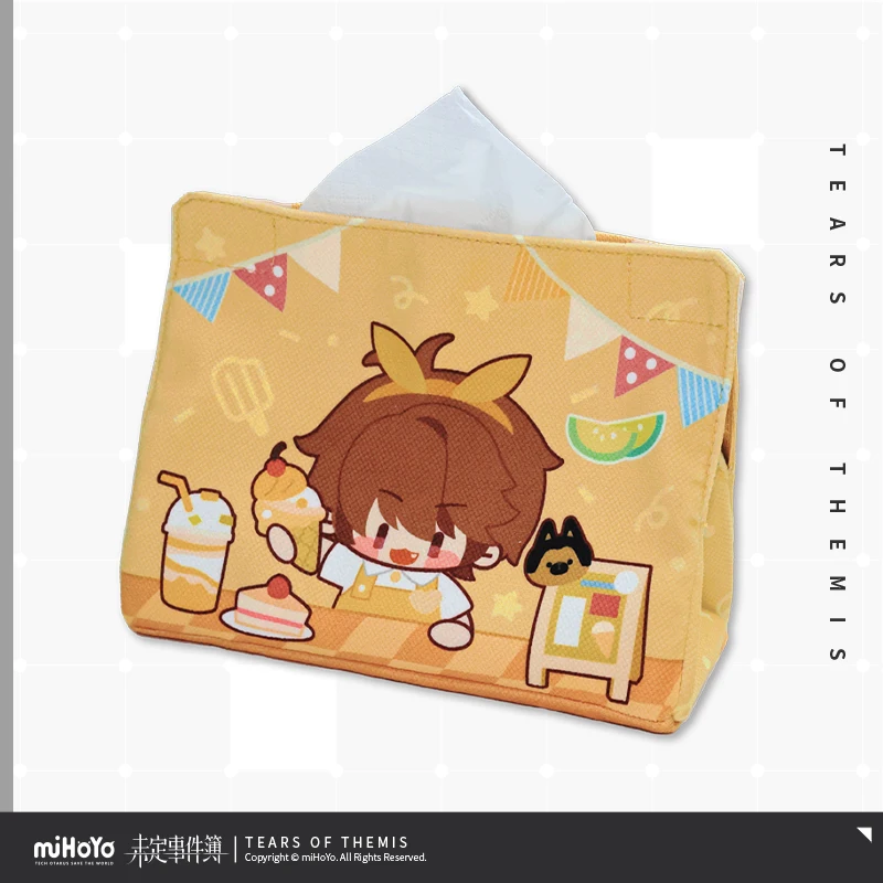 

MiHoYo Game Tears of Themis Q Version Настольная салфетка с насосом Коробка для салфеток Luke Pearce Artem Реквизит для косплея Коробка для бумажного ящика