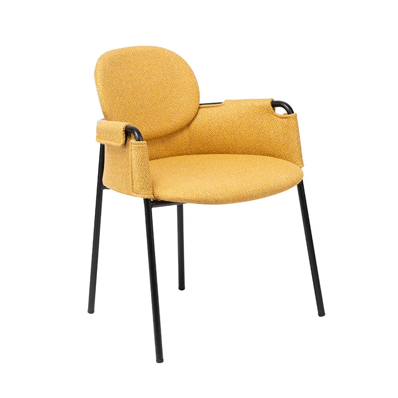 

New Style Scandinavian Design Modern Eco-Friendly Dining Chair With Fabric Backrest For Home & Restaurant Use