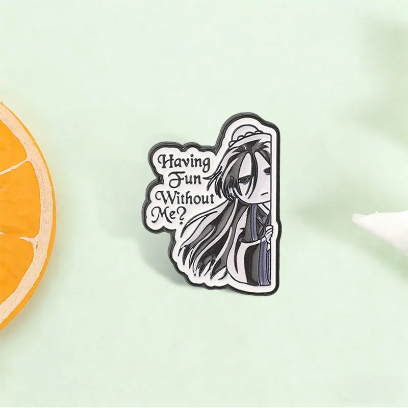 Cartoon Anime Characters Enamel Pin Having Fun Without Me Chibi Hua Cheng Brooch Lapel Badge Jewelry Accessories Gift for Friend