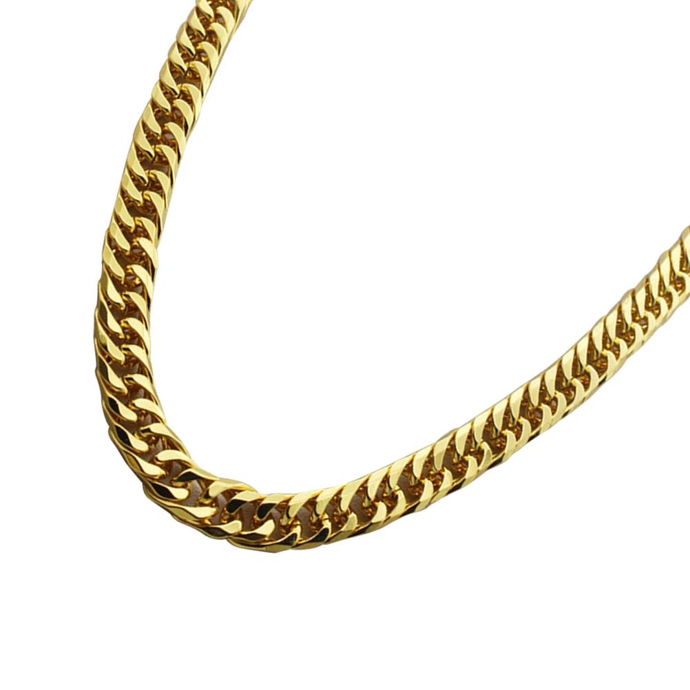 

Imitation Gold Necklace Cadmium- Chains Double Party Occasions Mens Chunky