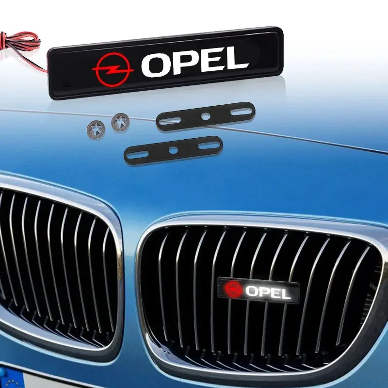 

Car Front Hood Grille Emblem LED Light Grill Decorative Light Car Styling For Opel Astra j Insignia Astra g Corsa Zafira b Mokka