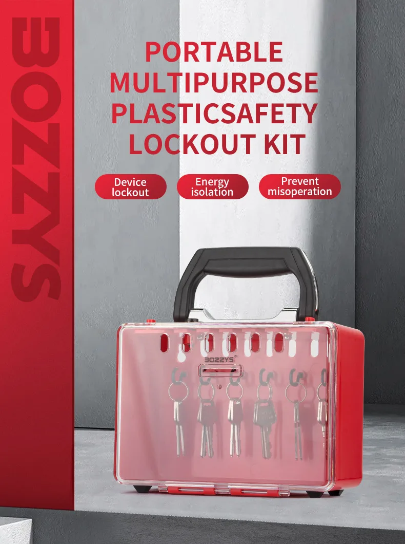 Bozzys Pro table Mehrzweck-Verriegelung sbox für Slimview-Sicherheits gruppen mit transparenter staub dichter Abdeckung für industrielle Lockout-Tagout – Detail 5