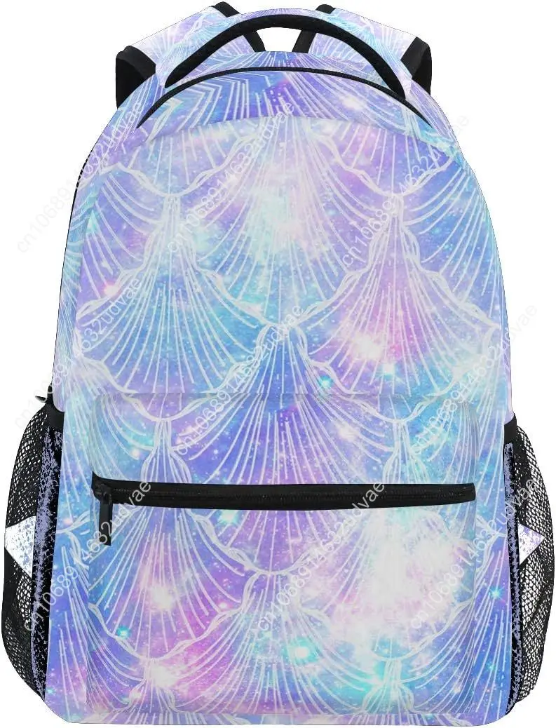 

Magic Mermaid Galaxy School Backpack For Teen Boys Girls Mermaid Scales Fish Tail Ocean Student Bookbag Travel Laptop Daypack Sh