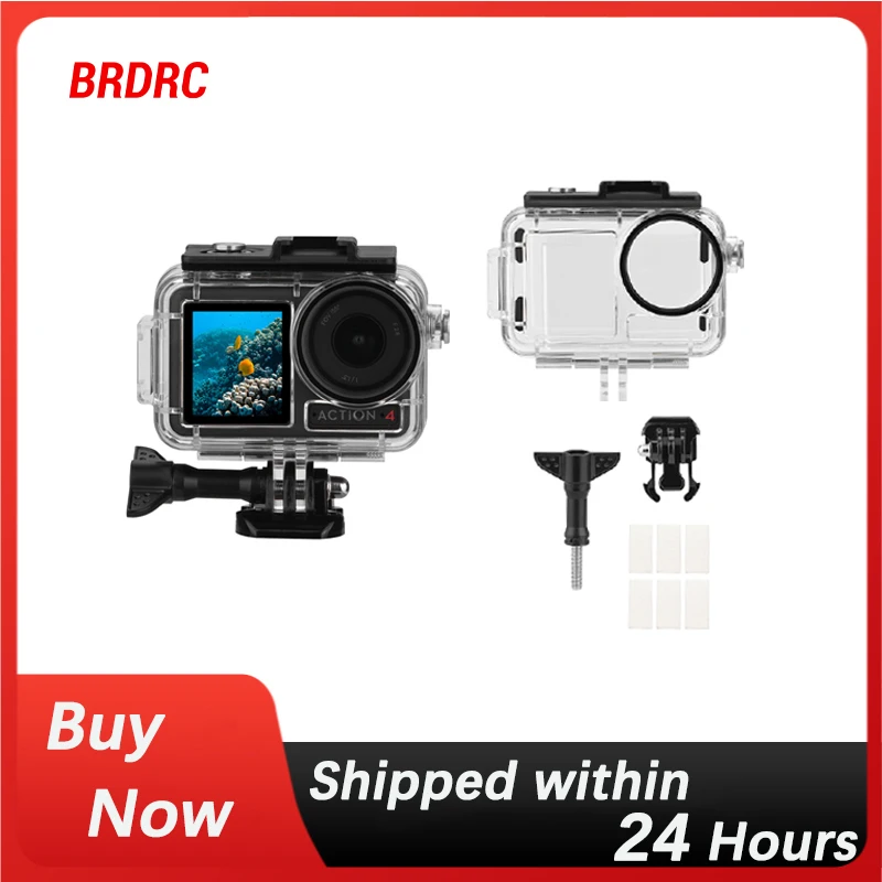 Brdrc-dji osmoアクション4用防水ケース,ダイビング保護ハウジング,水中アダプター,60m
