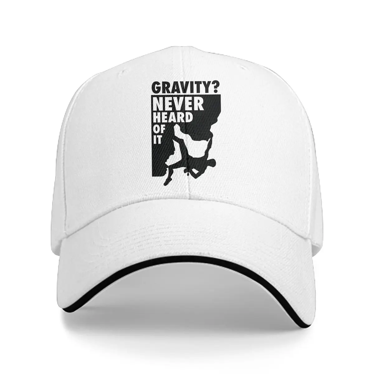 Mountain Climber Multicolor Hat Peaked Men's Cap Gravity Never Heard Of It Personalized Visor Protection Hats