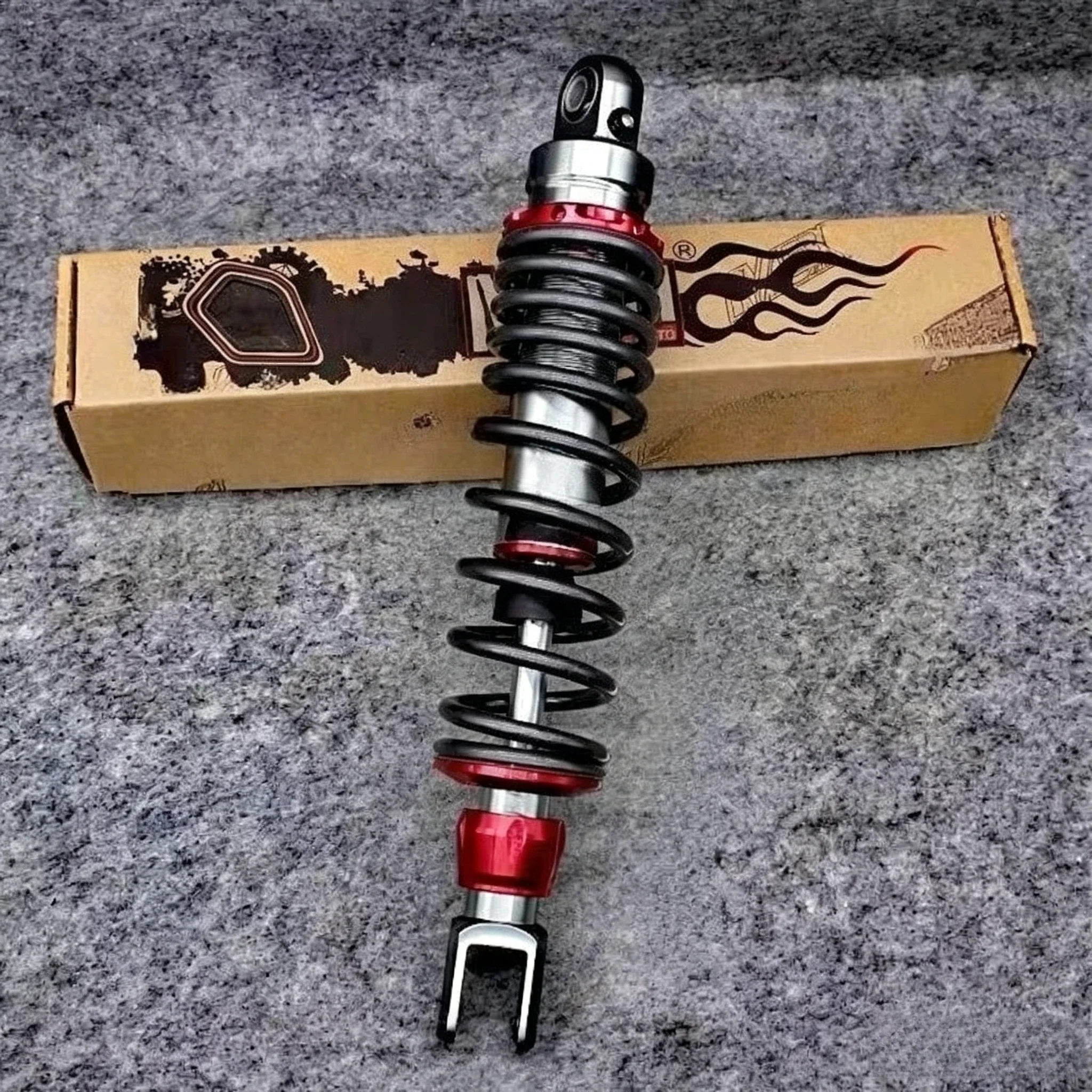 320mm Universal Adjustable Hydraulic Rear Shock Absorber, Built-in Suspension for Motorcycle & Scooter