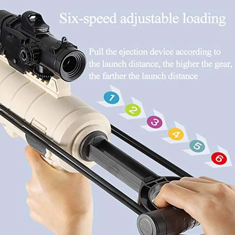 6 Gear Adjustable Snowball Maker Tool Snowball Launcher Thrower Winter Snowball Guns Snow Kid Toys