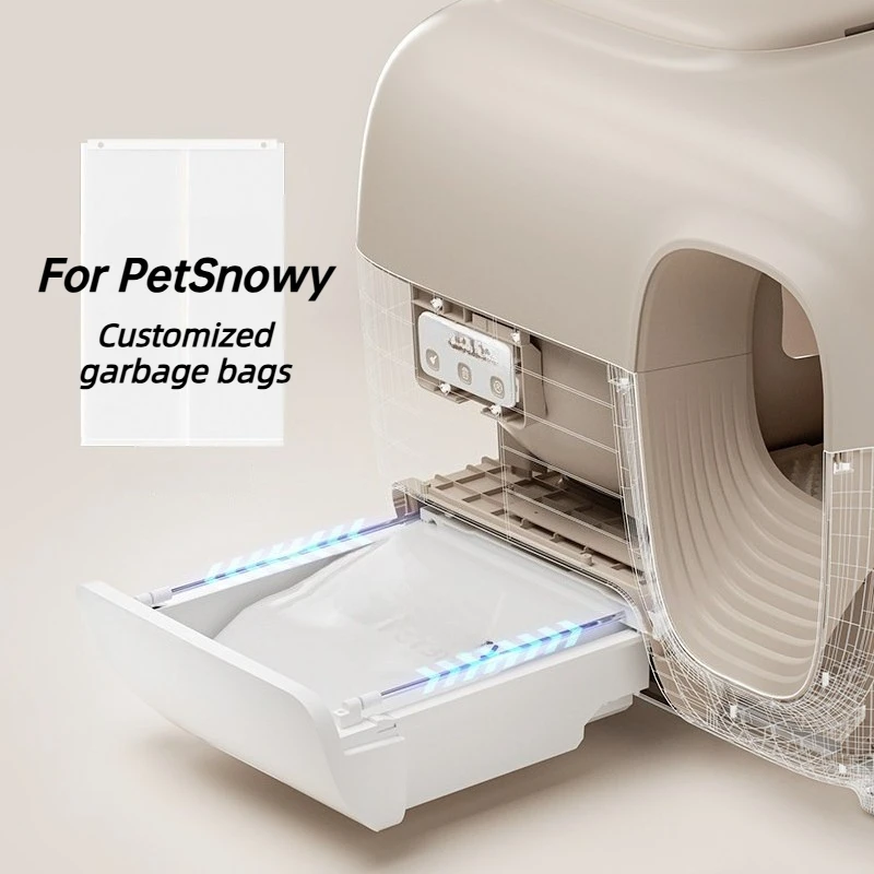 Intelligent Litter Box Garbage Bag for PetSnowy 30 PCS Portable Cat Excrement Storage Bags Pets Cats Litter Box Accessories