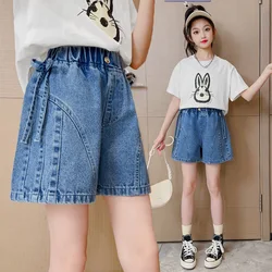 Toddler Baby Pant Girls Denim Cute Shorts Summer Big Kids Clothes For Teens Fashion Korean Style Girls Baby Denim Shorts 5-14Y