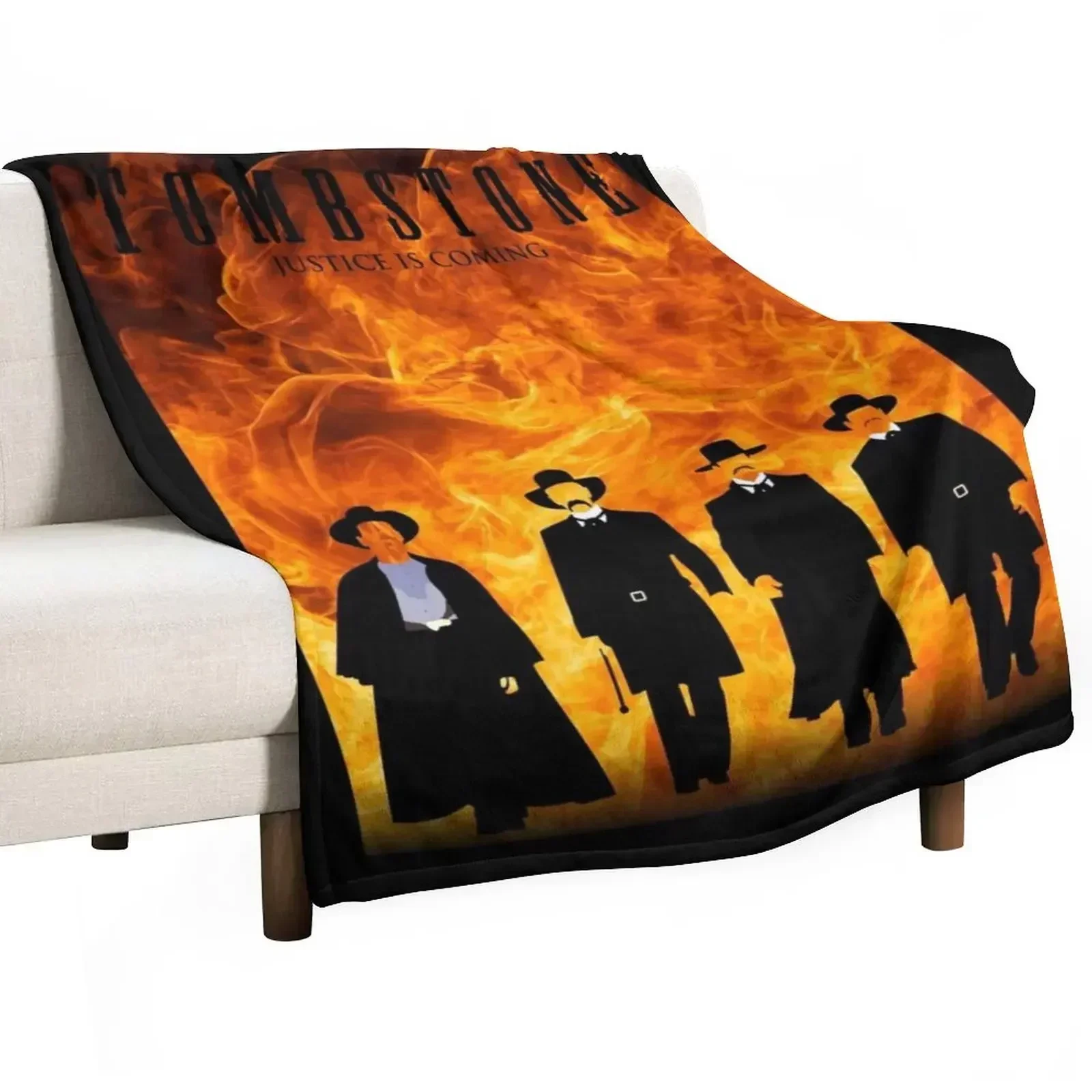 Tombstone: FIRE Throw Blanket Single Fashion Sofas for winter Giant Sofa Soft Beds Blankets
