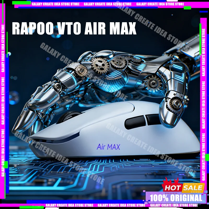 Новая игровая мышь Rapoo VT0 Air MAX, 2,4 г, беспроводная, 8K PAW3950, 39 г, легкая, эргономичная, высокопроизводительная, для киберспорта, подарок