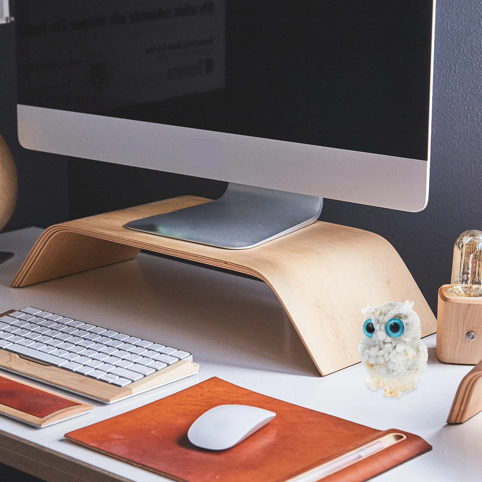 

Crystal Owl Decoration Delicate Exquisite Small Desktop Ornament Stable Flat Bottom Chic Home Office Decor Long-Lasting Animal