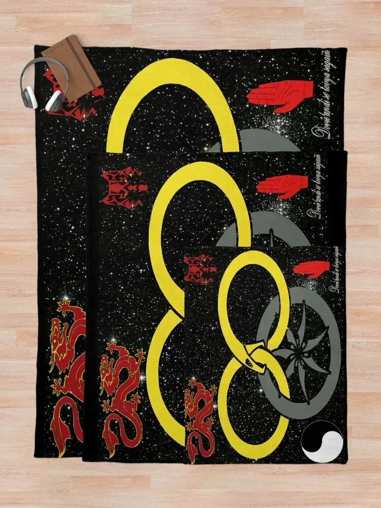 بطانية قذف للأرائك والأرائك ، بطانيات الأطفال ، عجلة الوقت ، tela "aranhiod والرموز ، ثقيلة للنوم