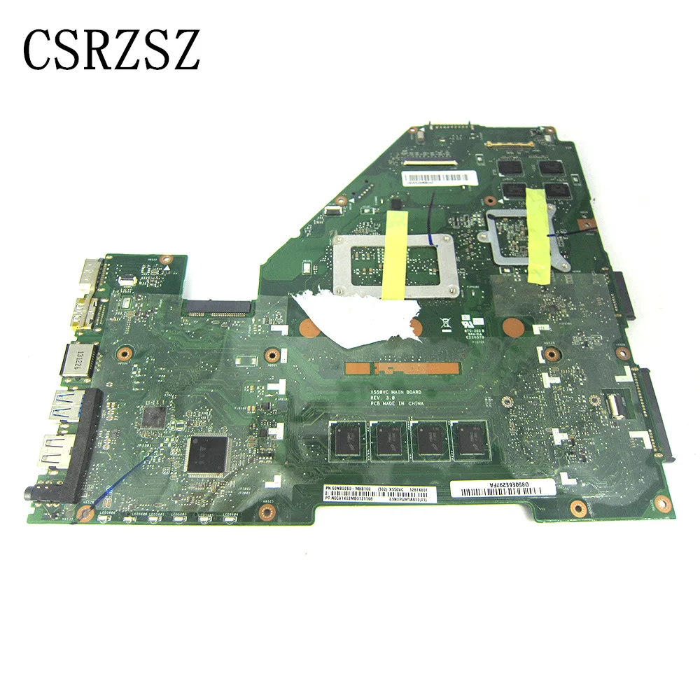 

For Original ASUS Laptop motherboard X550VC Mainboard REV 3.0 DDR3 Fully tested work
