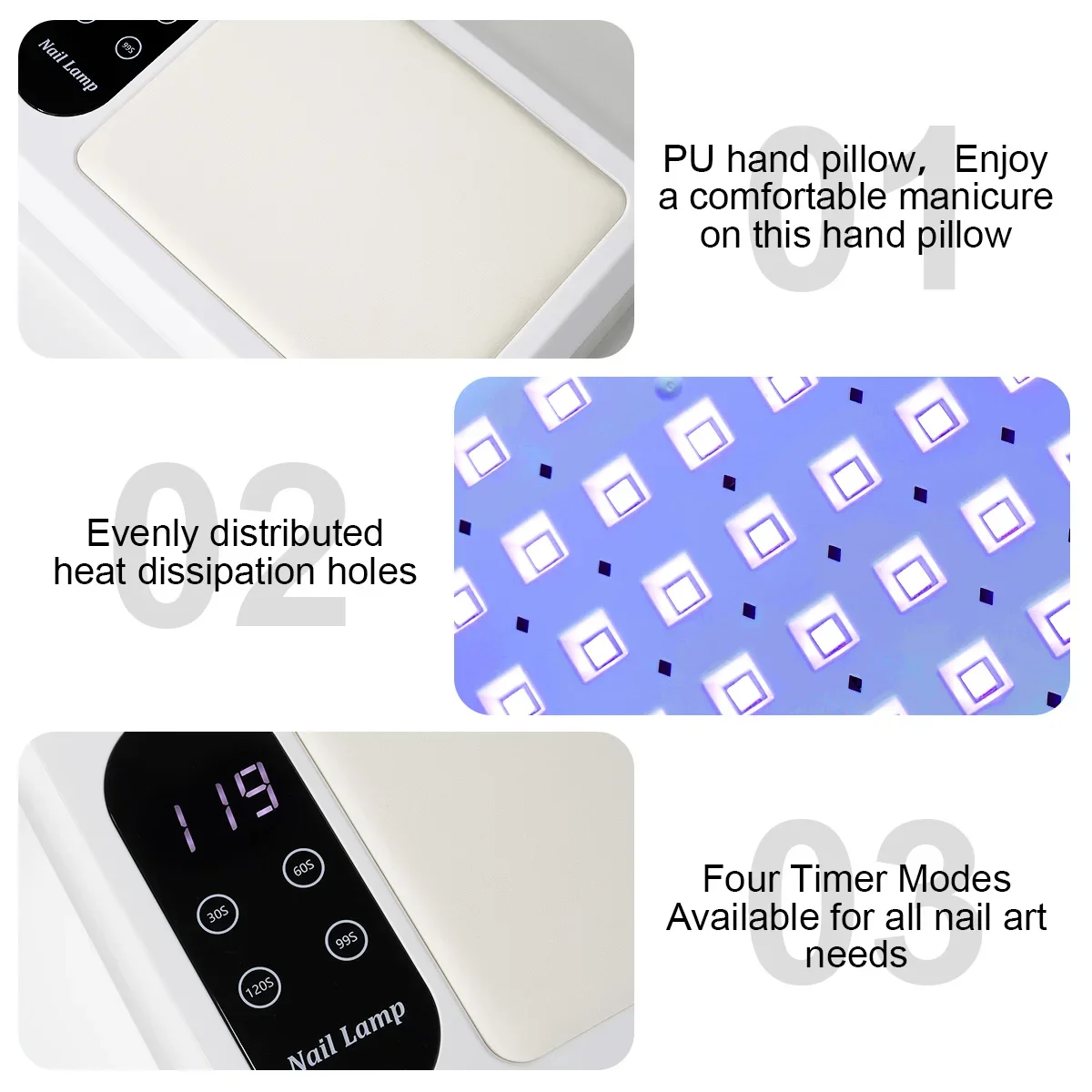 Lampada professionale per unghie a 96 LED, polimerizzazione rapida, essiccatore per smalto gel UV con 4 timer e sensore, strumenti per salone di manicure