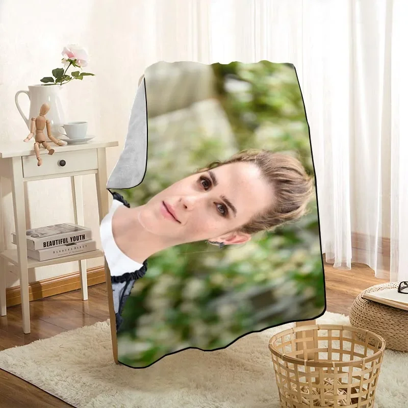 بطانية محمولة مع طباعة للمنزل والأريكة ، وصلت حديثًا ، إيما وواتسون ، رمي ناعم ، مفروشات ، غطاء سفر ، بالغ #6