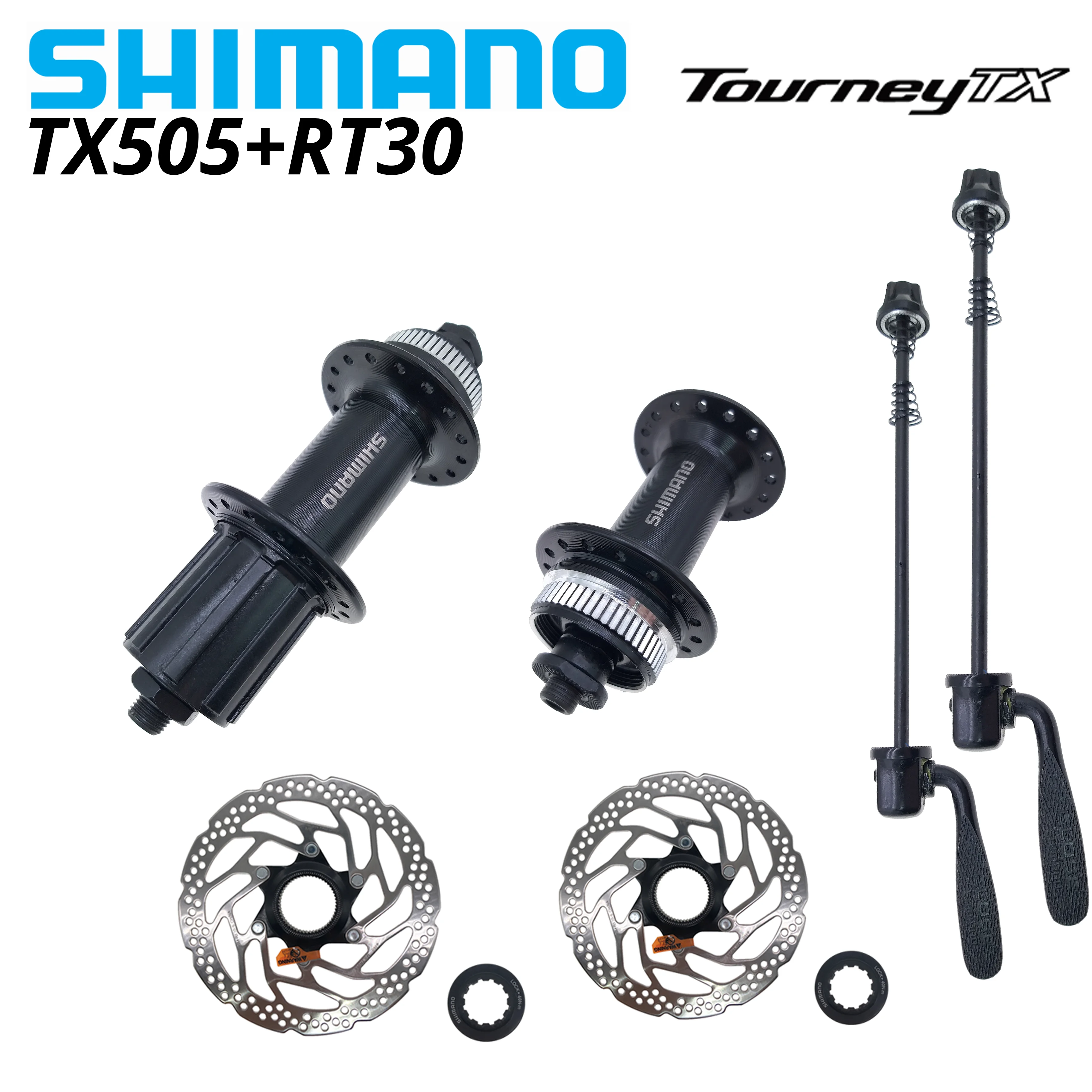 Shimano TOURNEY TX505 RT30 160mm Front Rear Freehub & Rotor 8 9 10 SPEED MTB Mountain Bike Center Lock 32 Hole Disc Brake  HB FH