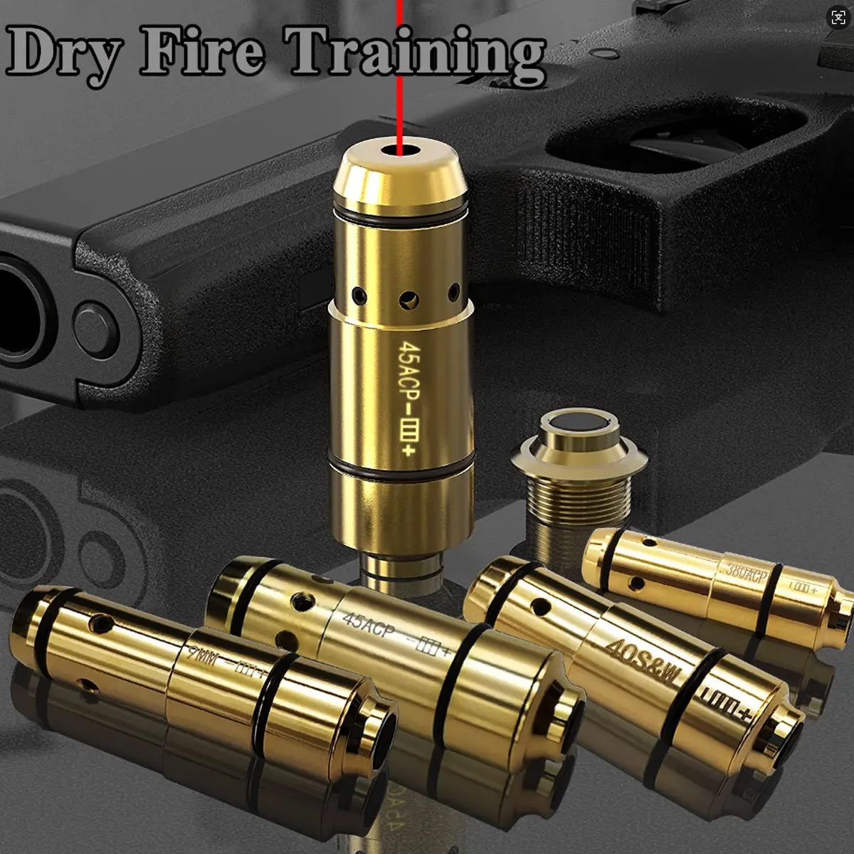 

Tactical Training Laser G-Sight Bullet 9mm 9x19mm .38super .40 Laser Dry Fire Magazine Snap Cap .223rem Laser Bore Sight