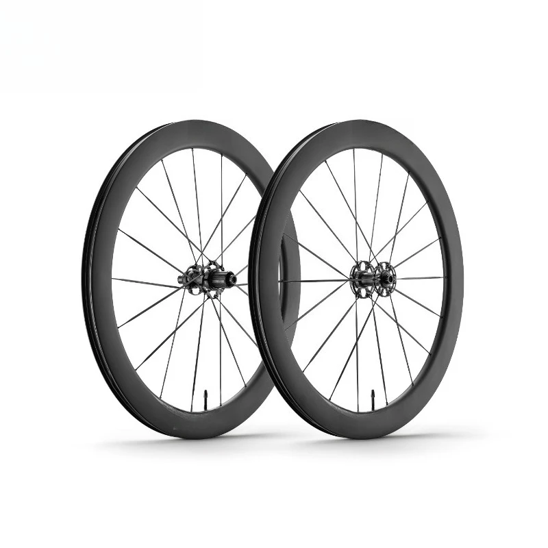 Carbon fiber wheel set disc brake 700c road bicycle carbon cutter ring 55mm wheel hub vacuum tire