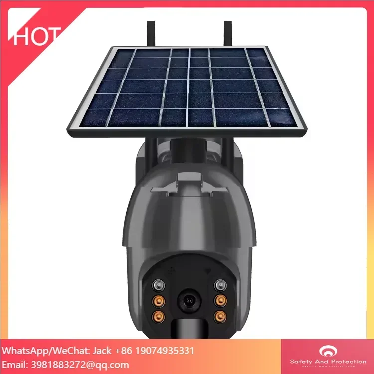 

Solar Powered Battery Outdoor Wireless 4G Sim Card WiFi Camera PIR AI Detection Ptz Security Camera