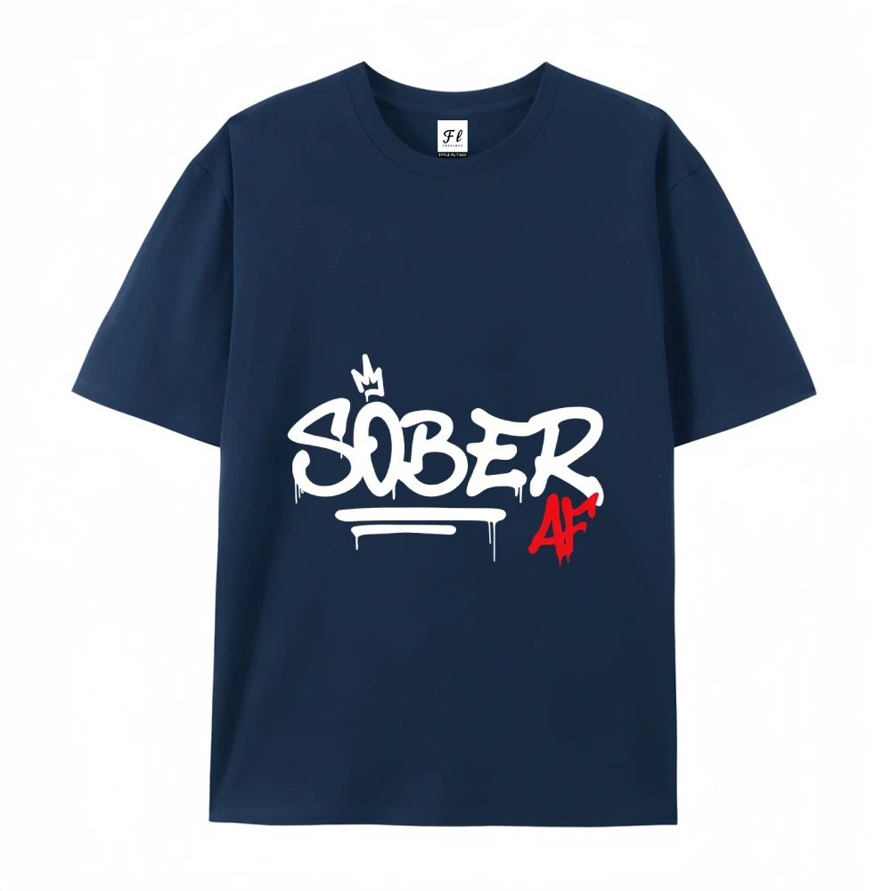 تي شيرت برقبة دائرية ملابس الشارع Sober Y2k Style جرافيك تي شيرت تصاميم قطن ناعم Harajuku ملابس نسائية بأكمام قصيرة