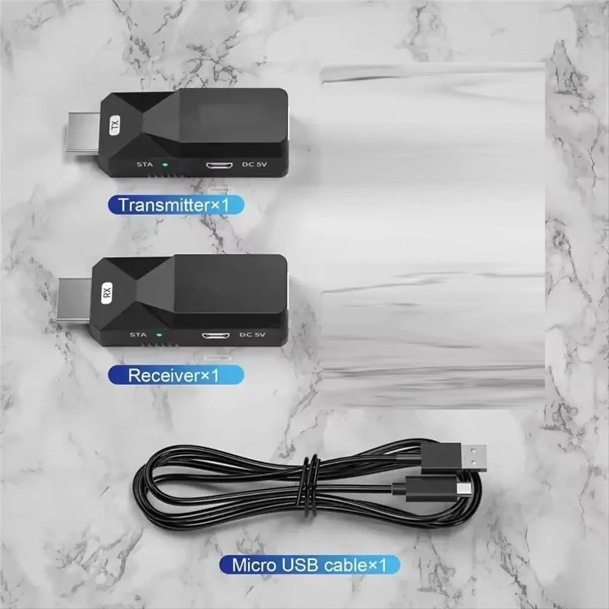 [N82R] 50M 1080P 60Hz -Compatible Video Audio Transmitter Receiver Extender Display Adapter