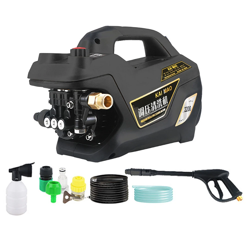 220V Car Washing Machine Water Pump High-pressure Household Plug-in High-power Portable Automatic Water Gun Cleaning Machine