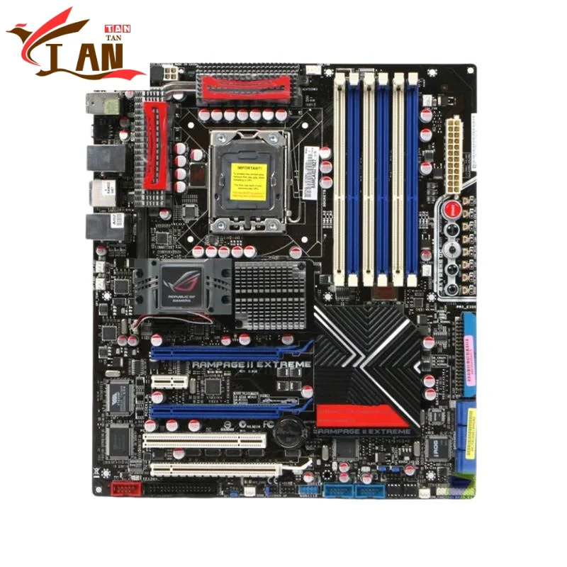 Para RAMPAGE II EXTREME placa base 24GB LGA 1366 DDR3 ATX X58 placa base 100% probado completamente funciona Tan