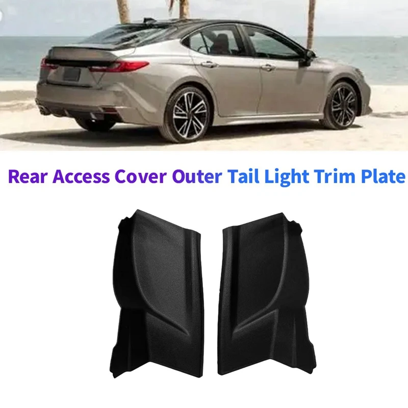Mega Sale 1Pair Rear Access Cover Outer Tail Light Trim Plate 81498-06060 81497-06060 for Toyota Camry Runk Rain Gutter LHD