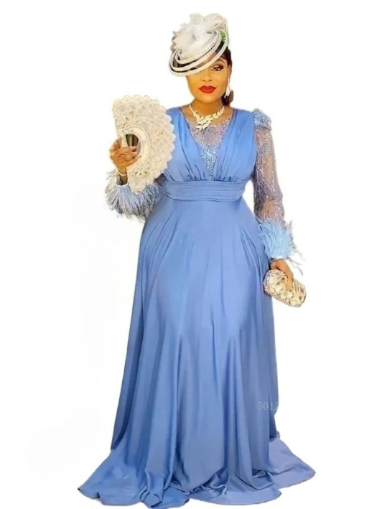 

plus Size African Dresses for Women Sequin Evening Party Long Dress 2025 New Fashion Dashiki Ankara Outfits Robe African Clothes