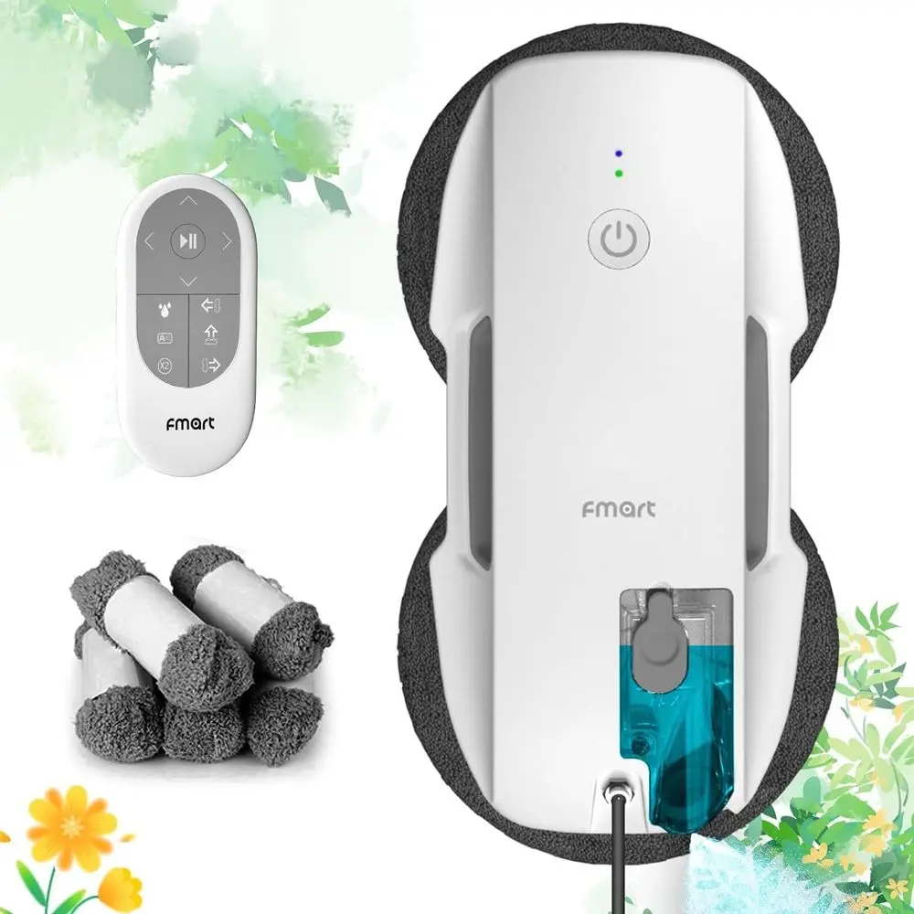 

T9Pro Window Cleaning Robot, UltraAtomization Intelligent Water Spray, 3800PA Suction Power, AI Intelligent Planning, Edge Detec