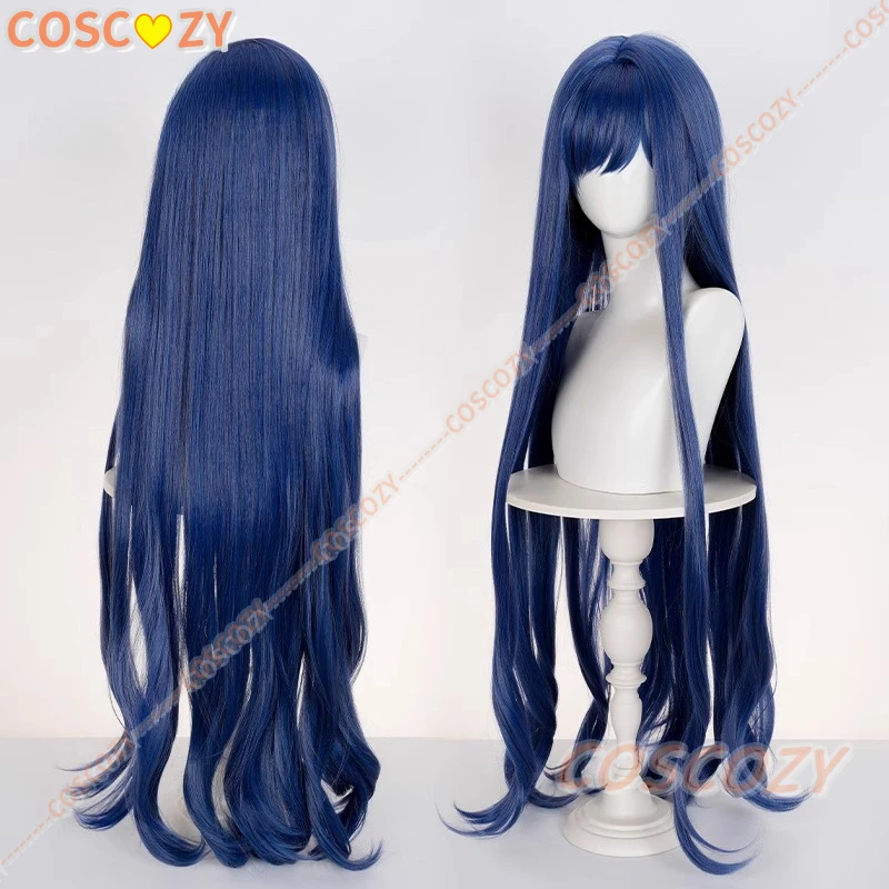 Parrucca cosplay Arcana 105 cm blu misto nero capelli lunghi capelli sintetici + cuffia parrucca gratuita gioco inverso: parrucche cosplay Arcana 1999