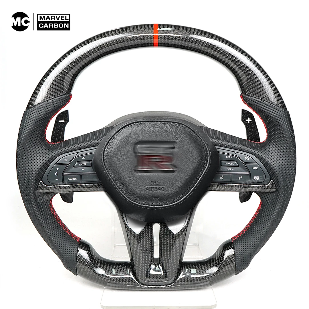 Nissan GTR R35 Rogue Compatible Magnetic Carbon Fiber Steering Wheel Shift Paddle - Black Red Blue Colors Available