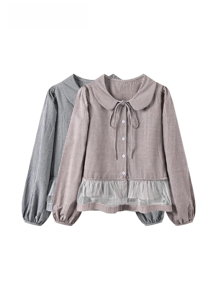 

plus Size Women's irt Car CLUB Doll Collar Long Sve Spring New Sle Versatile Slimming Top Breathable Lightweight Luxur...