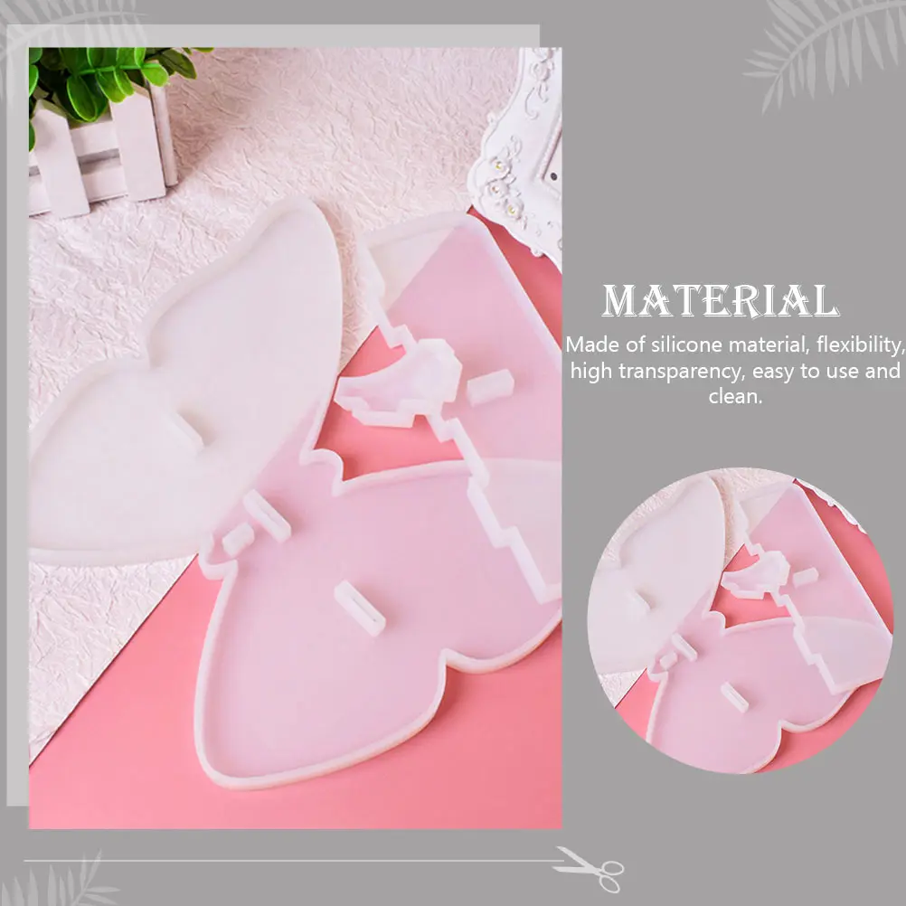 

Butterfly Shelf Mold DIY Crystal Epoxy Resin Jewelry Making Silicone Holder White Flexible Transparent Storage Rack