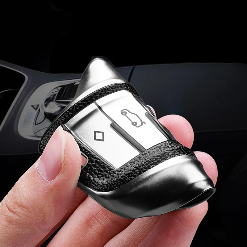 Soft Leather Car Key Case Cover Shell Fob For BMW 1 3 5 6 7 Series G20 G30 G11 F15 F16 G01 G02 F48 X1 X3 X5 X6 X7 Keyless Fob