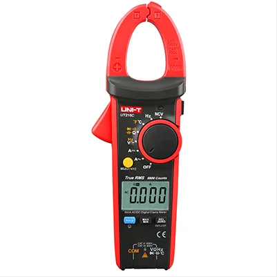 UT216C 600A frecuencia capacitancia temperatura y prueba NCV UT216C 600A pinzas medidores digitales UT216C pinza amperimétrica valores eficaces verdaderos