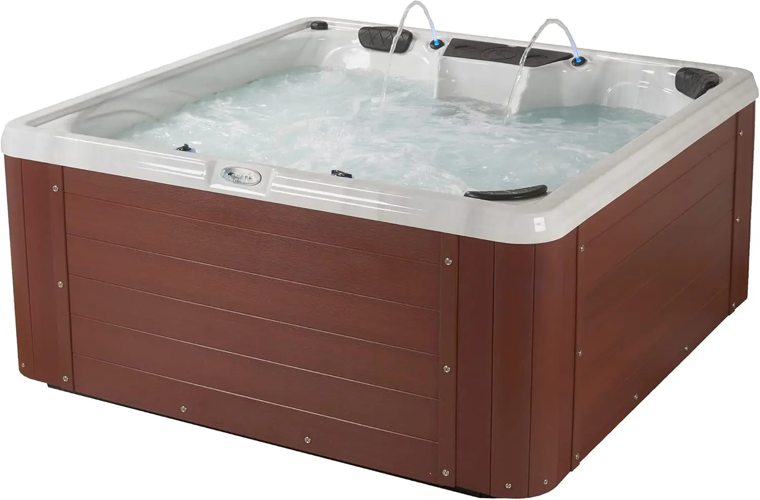 Essential Outdoor Hot Tub, 28-Jet Edgewater® Hot Tubs, Seats 5-6, With Lounger, Seating With Passive Therapy And Soothing