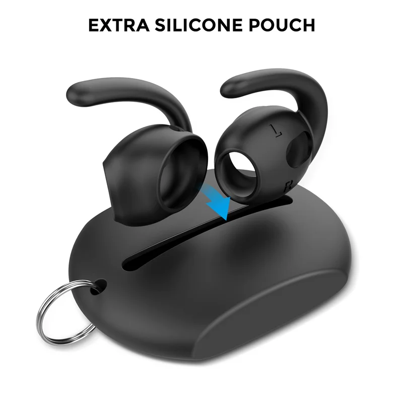 خطاف أذن رياضي لسماعات أبل ، أغطية حامل الأذن ، مانع للانزلاق ، سيليكون ناعم ، حامل قبضة أذن بيضاء ، 3 جيل ، 3 أزواج