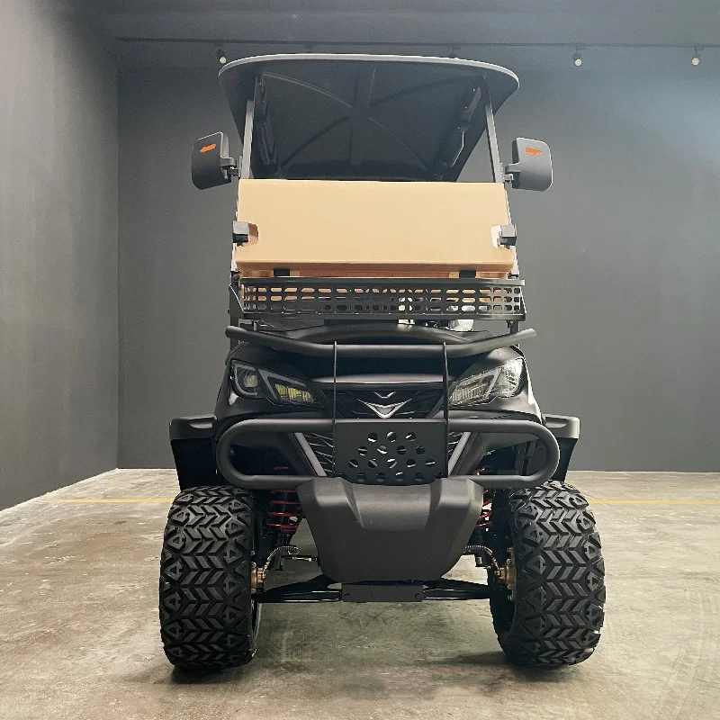 

Brand New 6-Seater 60V 5kw AC Lithium Battery Electric Hunting Golf Cart independent Suspension Disc Brakes 12-Inch Tires
