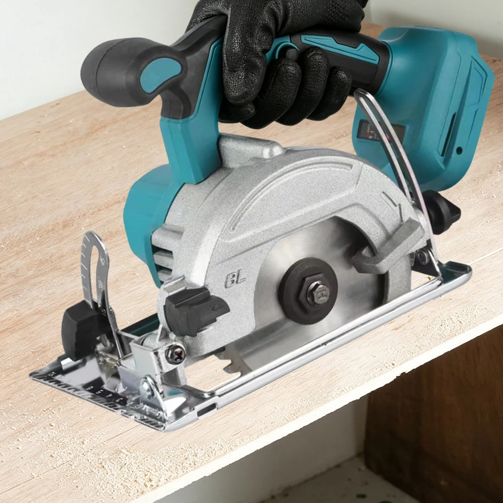 Obrázek 8: Bezuhlíkový 5inch 125mm mini elektrický oběžník pila akumulátorové 0-45° adjustbale dřevoobráběcí energie sad nářadí pro makita 18v baterie