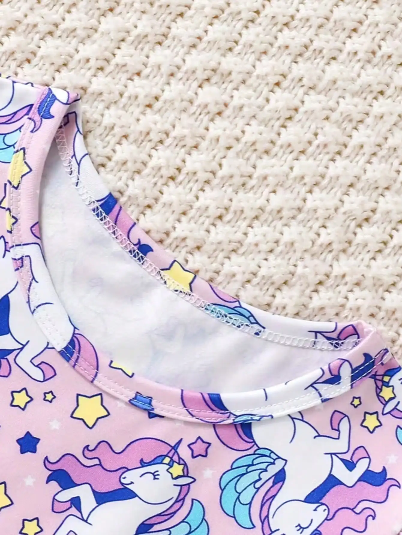 Bezauberndes Mädchen-Sommerkleid - Lila Lotusblatt-Manschette, Meerjungfrauen-Schuppen-Print und Pailletten-Dekoration, Polyester-Netzrock – Detail 11