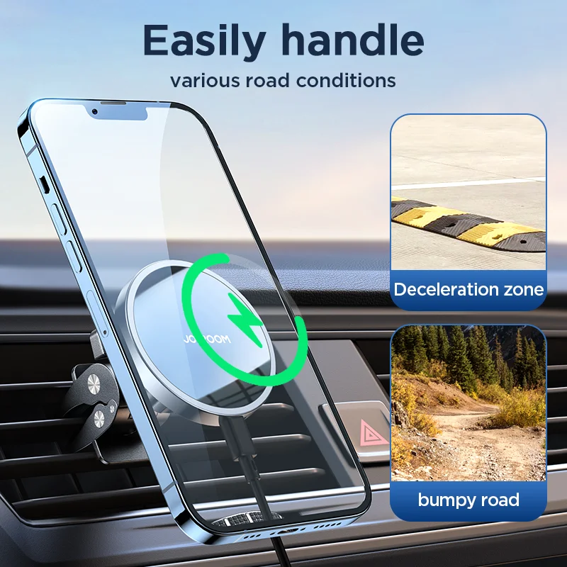 Joyroom Magnetic Car Holder Wireless Charger Portable Phone Holder in Car Wireless Charger for iPhone Samsung Huawei Xiaomi