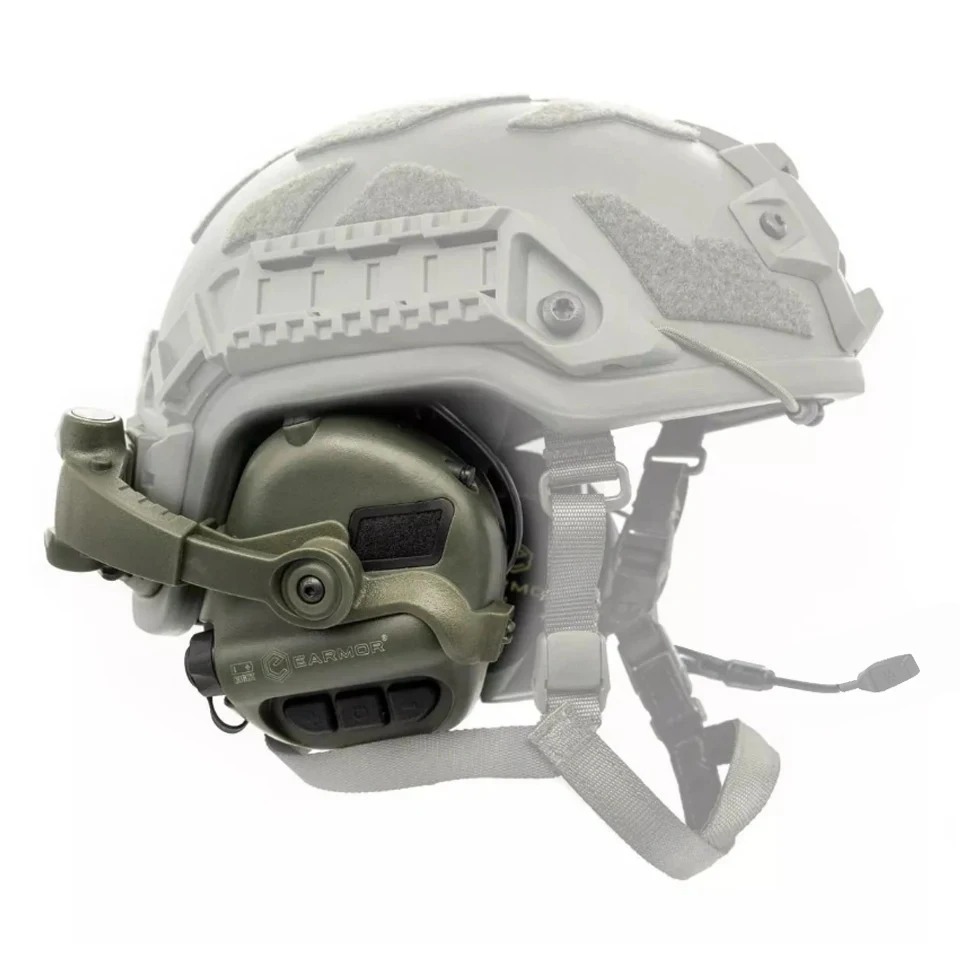 EARMOR M32 Shooting Anti-noise Earmouff with 360° Rotation Bracket kit fit for FAST Helmet Wendy M-LOK ARC Helmet DIY Set