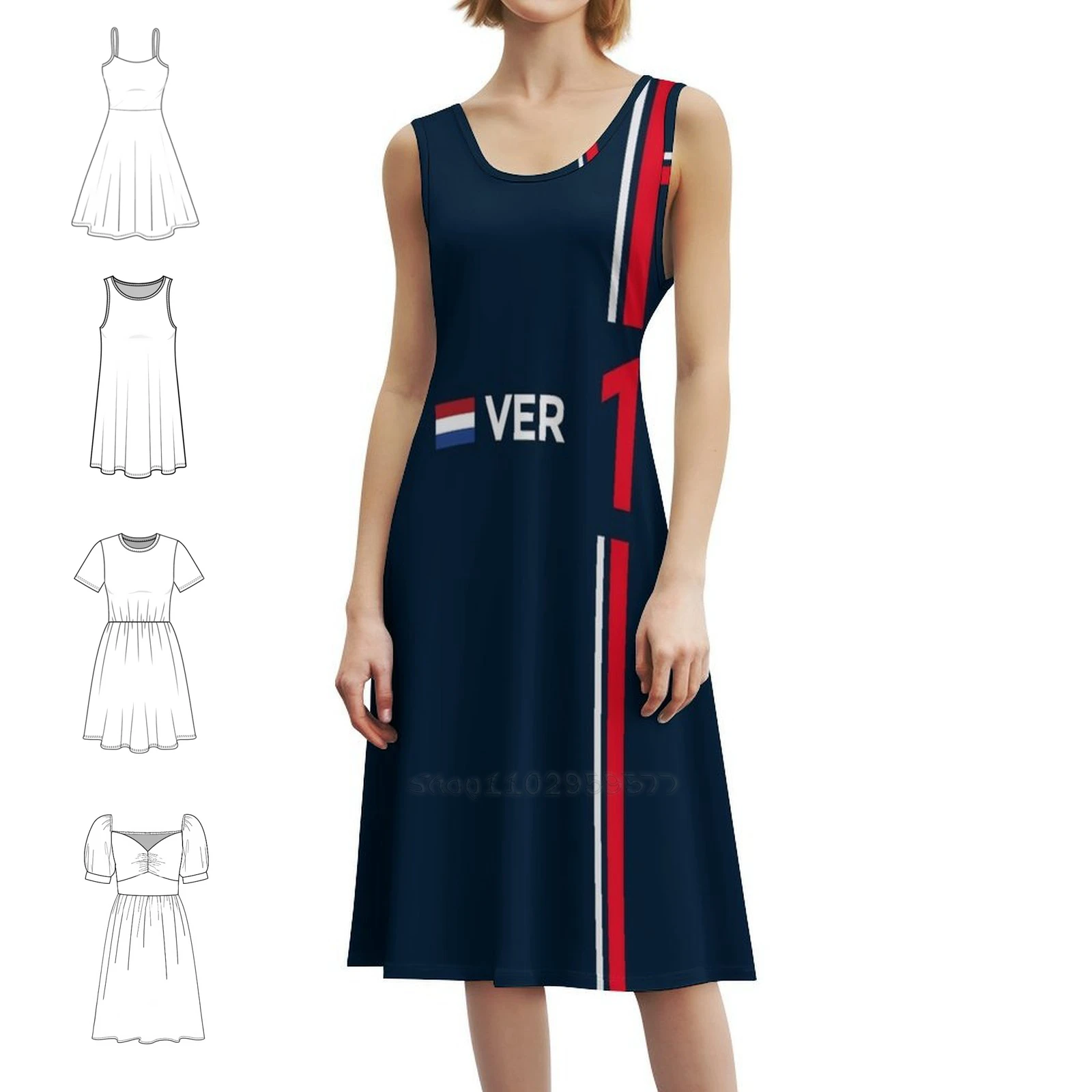 

2022-#1 Sweetheart Neckline Dress Elegant Summer Party Dress For Women Racing Motorsport 2022 Cars Formula Two Woman Clothes