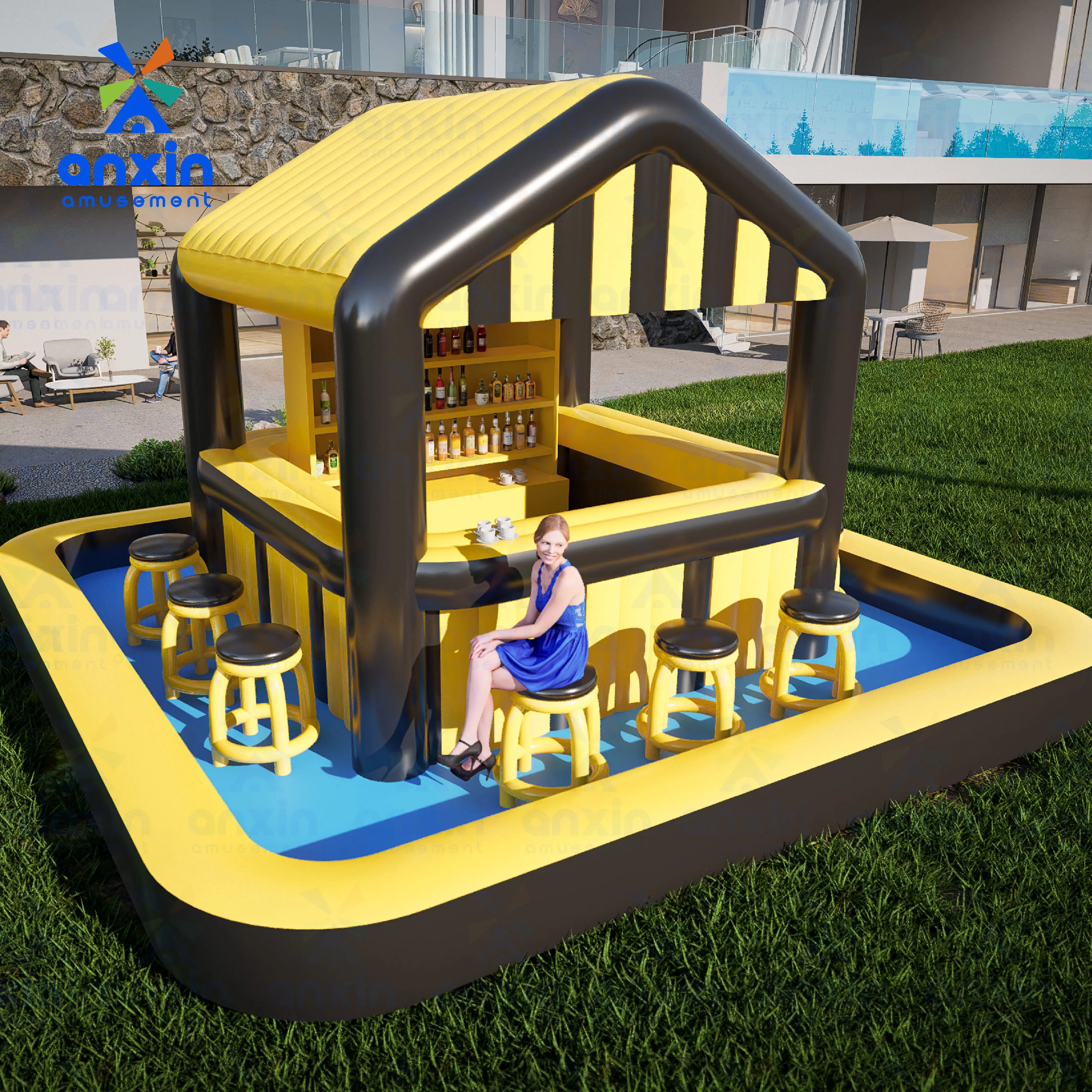 Outdoor Commercial Portable Bars Inflatable PVC Material Grade Pool For Parties Adult